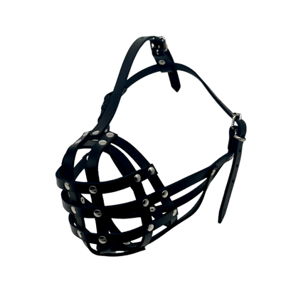 Lightweight Leather Dog Muzzle for Boxer and Similar Short Snouted Dogs | Real Leather Dog Muzzle