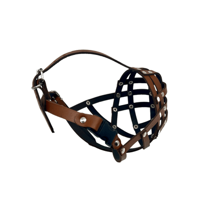 Lightweight Leather Dog Muzzle for Boxer and Similar Short Snouted Dogs | Real Leather Dog Muzzle