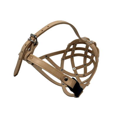 Lightweight Leather Dog Muzzle for Boxer and Similar Short Snouted Dogs | Real Leather Dog Muzzle