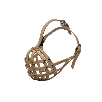 Lightweight Leather Dog Muzzle for Boxer and Similar Short Snouted Dogs | Real Leather Dog Muzzle