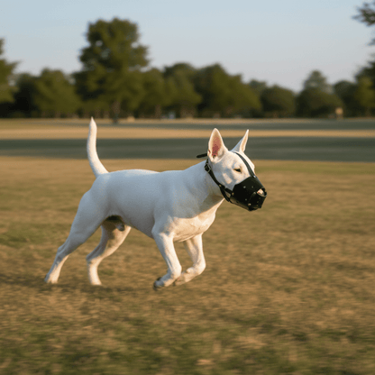 Leather Dog Muzzle for Bull Terrier and Similar Dogs | Real Leather Dog Muzzle