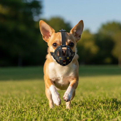 Lightweight Leather Dog Muzzle for Chihuahua Yorkshire Terrier Mini Pitcher & Other