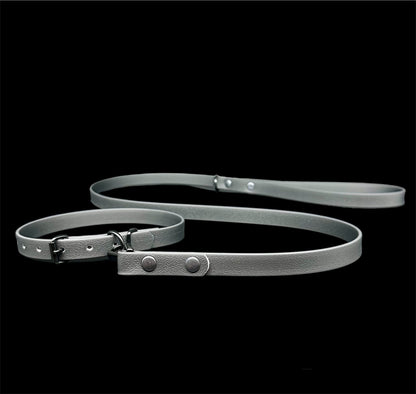 Black collar and lead set