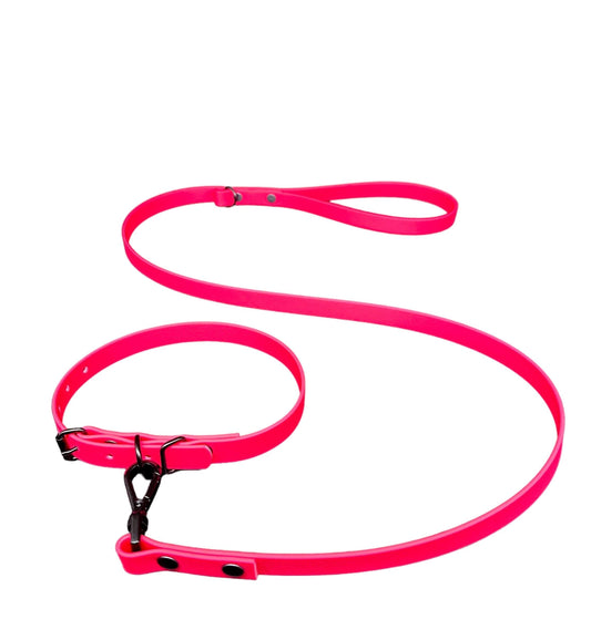 Bright Pink collar and lead set