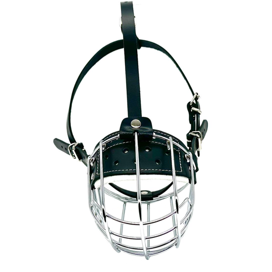 Black Leather Metal Muzzle