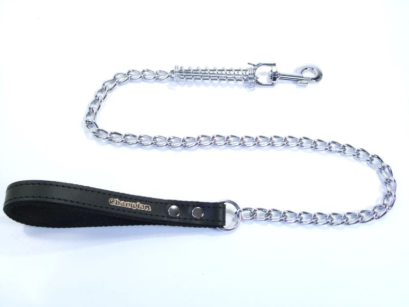 Leather & Metal Dog Lead | Strong Metal Dog Leash for Close Work and Behaviour Training