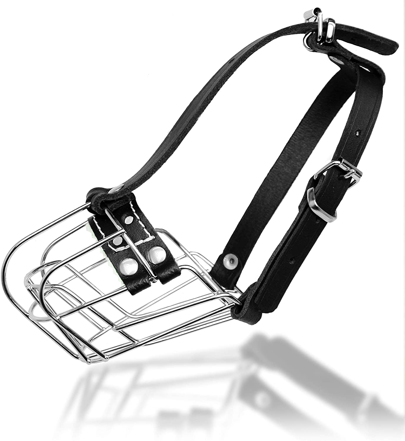 Strong Metal Wire Basket Dog Muzzle for Poodle, Cocker Spaniel and other dogs