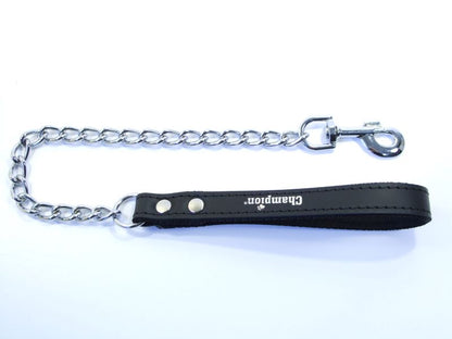 Leather & Metal Dog Lead | Strong Metal Dog Leash for Close Work and Behaviour Training