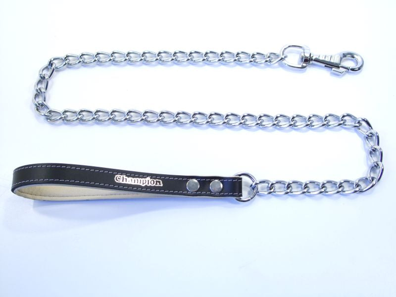 Leather & Metal Dog Lead | Strong Metal Dog Leash for Close Work and Behaviour Training