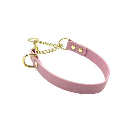 L&J Pets UK Martingale Dog Collar & Lead Set | Waterproof & Odour Proof | BioThane Webbing | Solid Brass Chain | Made in UK