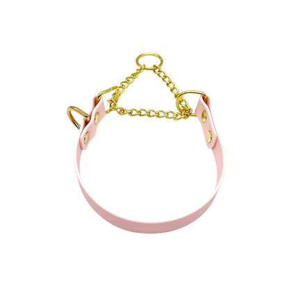 L&J Pets UK Martingale Dog Collar & Lead Set | Waterproof & Odour Proof | BioThane Webbing | Solid Brass Chain | Made in UK