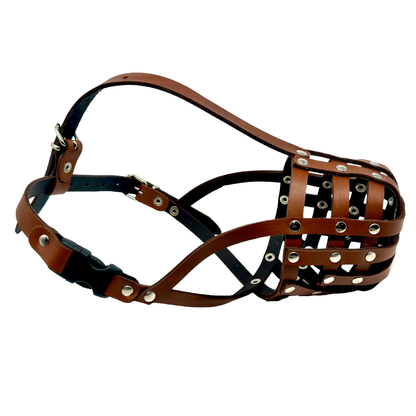 Light Genuine leather Dog Muzzle Light for Pitbull and Other similar snouts