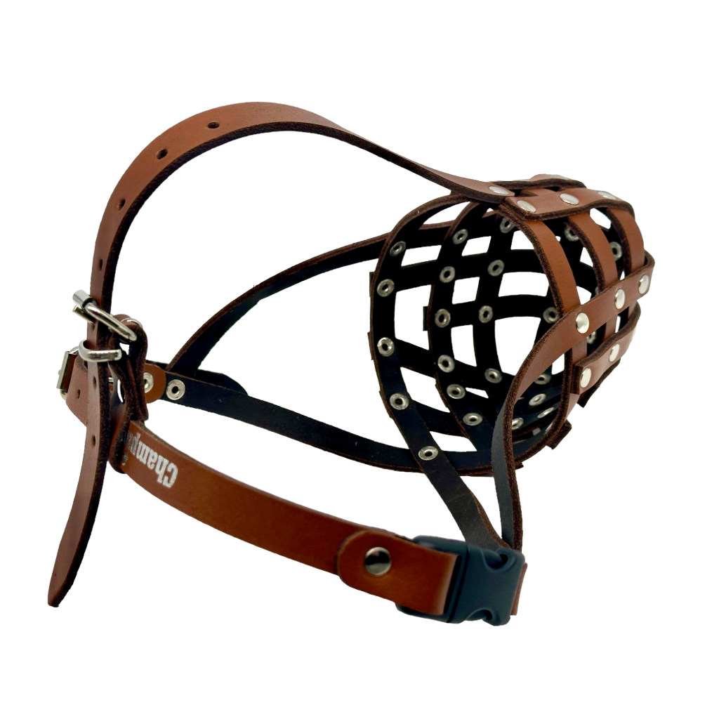 Light Genuine leather Dog Muzzle Light for Pitbull and Other similar snouts
