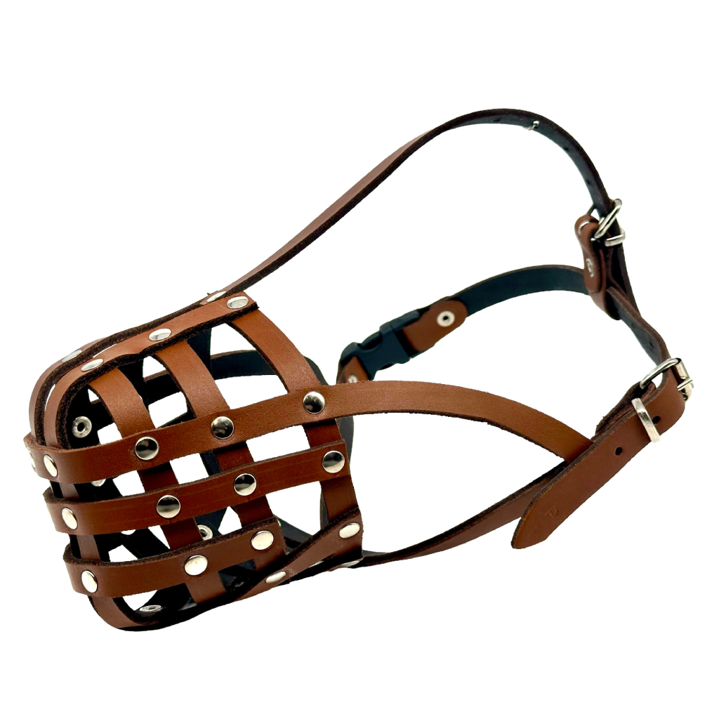Light Genuine leather Dog Muzzle Light for Pitbull and Other similar snouts