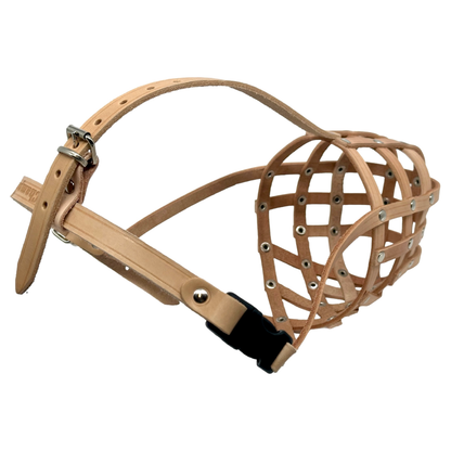 Light Genuine leather Dog Muzzle Light for Pitbull and Other similar snouts