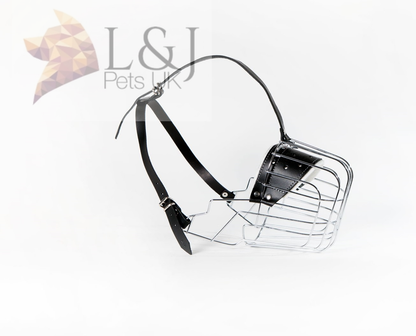 Black Leather Metal Muzzle