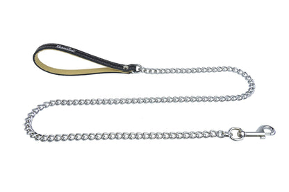 Leather & Metal Dog Lead | Strong Metal Dog Leash for Close Work and Behaviour Training